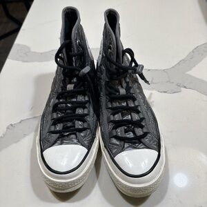 Converse High-Top Sneakers with Black, Silver and  White Accents
